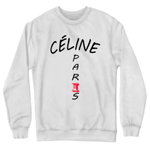 Celine Paris White & Black Logo Sweatshirt