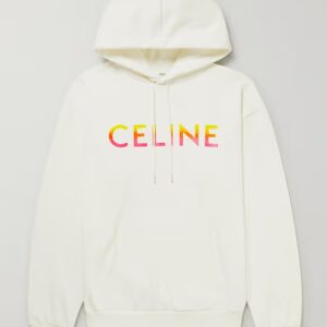 Oversized Logo Print Cotton Blend Celine Hoodie